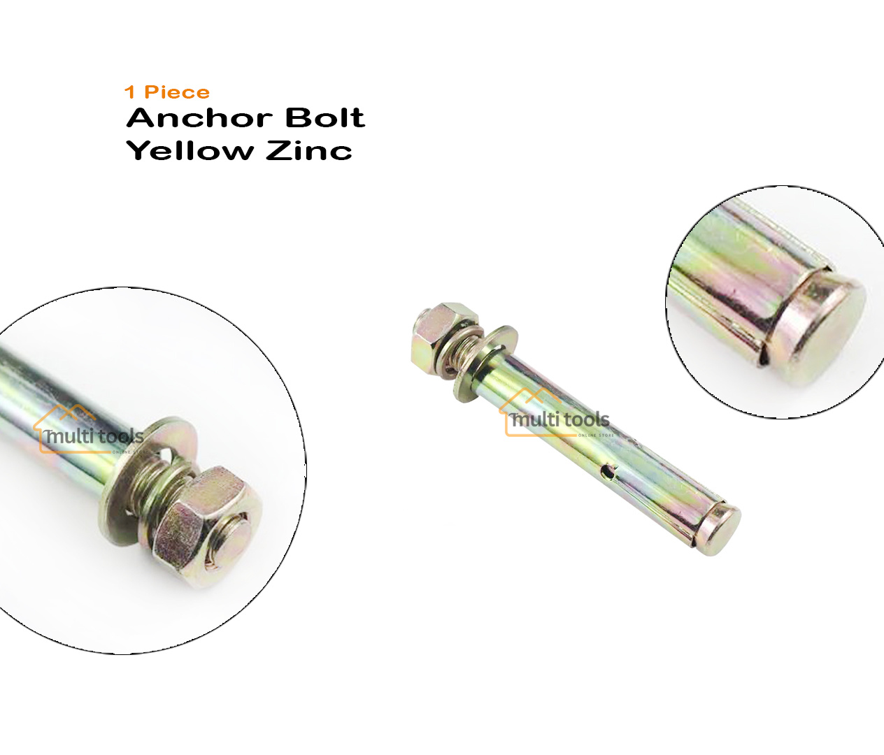 Anchor Bolt Yellow Zinc [1Pcs]